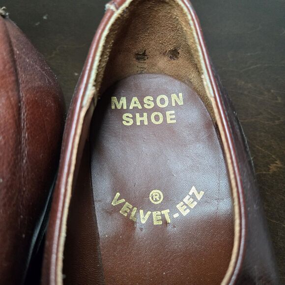 Vintage Mason Shoes Velvet Eez Mens Dress Loafer Leather Size 9C Boot&Shoe Union - Picture 5 of 8